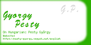 gyorgy pesty business card